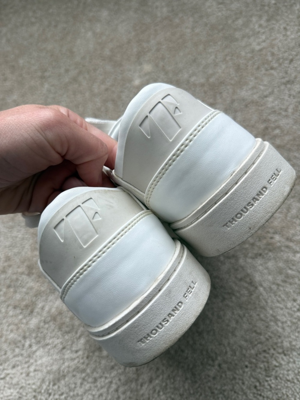 Thousand Fell Lace Up White Cream Casual Sneaker - Picture 7 of 10